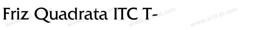 Friz Quadrata ITC T字体转换